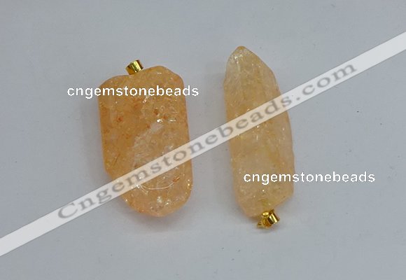 NGP8879 16*38mm - 25*60mm sticks crackle quartz pendants wholesale