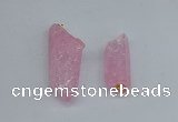 NGP8881 16*38mm - 25*60mm sticks crackle quartz pendants wholesale