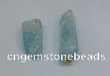 NGP8883 16*38mm - 25*60mm sticks crackle quartz pendants wholesale