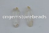 NGP8898 12*40mm - 14*42mm sticks white crystal pendants wholesale