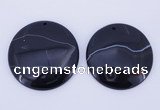 NGP890 5PCS 50mm - 53mm flat round agate gemstone pendants wholesale