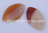 NGP892 5PCS 30*50 marquise agate druzy geode gemstone pendants