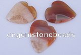 NGP894 5PCS 42*50mm heart agate druzy geode gemstone pendants