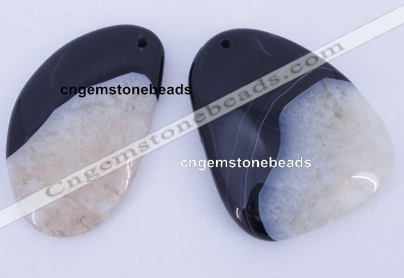 NGP900 5PCS 35-45mm*50-60mm freeform agate druzy geode gemstone pendants