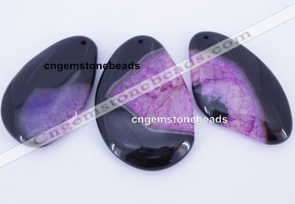 NGP903 5PCS 35-45mm*55-70mm freeform agate druzy geode gemstone pendants