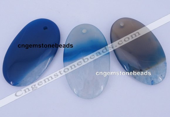 NGP905 5PCS 30*50mm oval agate druzy geode gemstone pendants