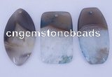 NGP909 5PCS 30mm*50-55mm mixed shape agate druzy geode gemstone pendants