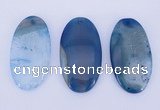 NGP927 5PCS 30*55mm oval agate druzy geode gemstone pendants