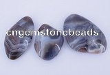NGP935 2PCS 35-45mm*45-65mm nuggets botswana agate gemstone pendants
