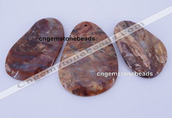 NGP943 5PCS 35-50mm*55-70mm freeform jasper gemstone pendants