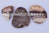 NGP946 5PCS 30-45mm*40-60mm freeform jasper gemstone pendants