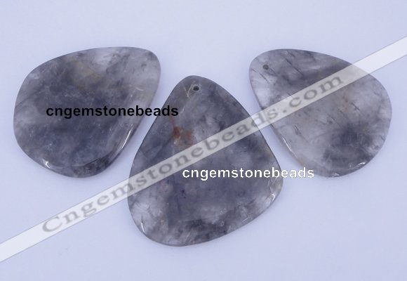 NGP949 5PCS 40-55mm*55-65mm freeform cloudy quartz gemstone pendants
