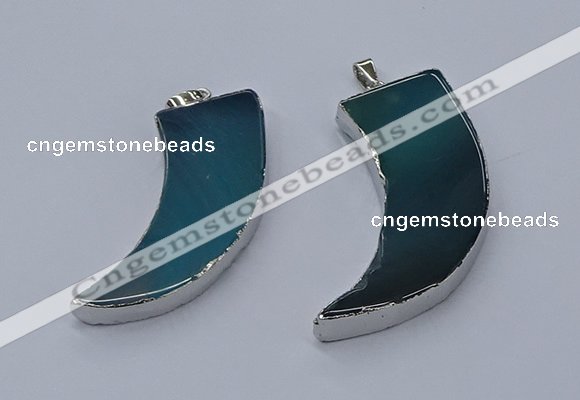 NGP9505 22*60mm - 25*65mm horn agate gemstone pendants wholesale