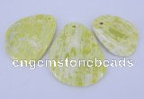 NGP951 5PCS 35-50mm*45-65mm freeform lemon jade gemstone pendants