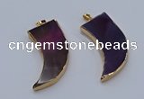 NGP9511 22*60mm - 25*65mm horn agate gemstone pendants wholesale