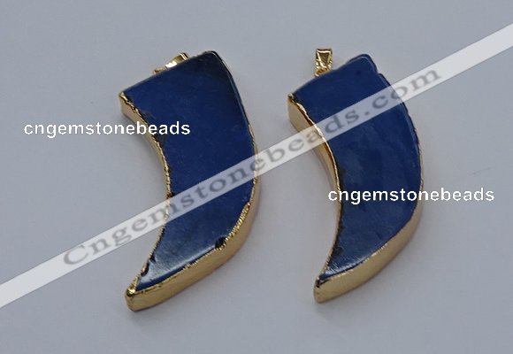 NGP9513 22*60mm - 25*65mm horn agate gemstone pendants wholesale