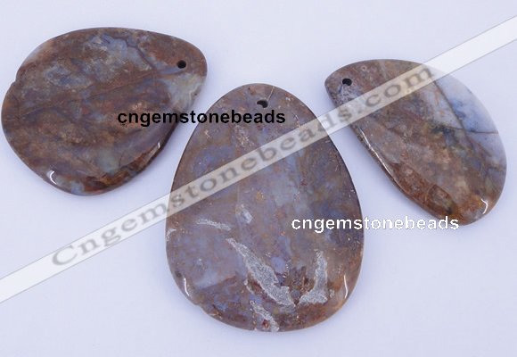 NGP952 5PCS 30-50mm*50-65mm freeform jasper gemstone pendants