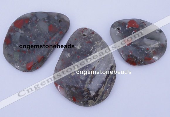 NGP953 5PCS 35-50mm*45-60mm freeform jasper gemstone pendants