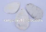 NGP960 5PCS 35-45mm*50-65mm freeform white howlite turquoise pendants