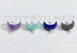 NGP9704 10*14mm moon-shaped  mixed gemstone pendants wholesale