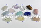 NGP9706 10*16mm horn-shaped  mixed gemstone pendants wholesale