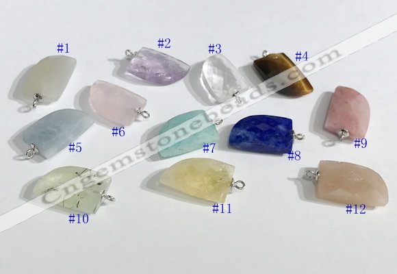 NGP9706 10*16mm horn-shaped  mixed gemstone pendants wholesale