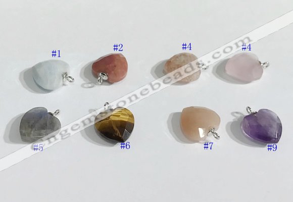 NGP9707 11mm faceted star-shaped  mixed gemstone pendants wholesale