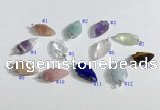 NGP9708 9*15mm arrowhead-shaped  mixed gemstone pendants wholesale