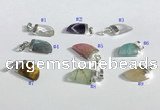 NGP9722 11*16mm horn-shaped  mixed gemstone pendants wholesale