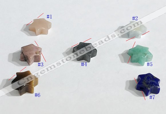 NGP9742 10mm star-shaped  mixed gemstone pendants wholesale