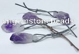 NGP9751 10*16mm-18*25mm freeform amethyst pendants wholesale