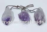 NGP9752 20*30mm-25*55mm freeform amethyst pendants wholesale