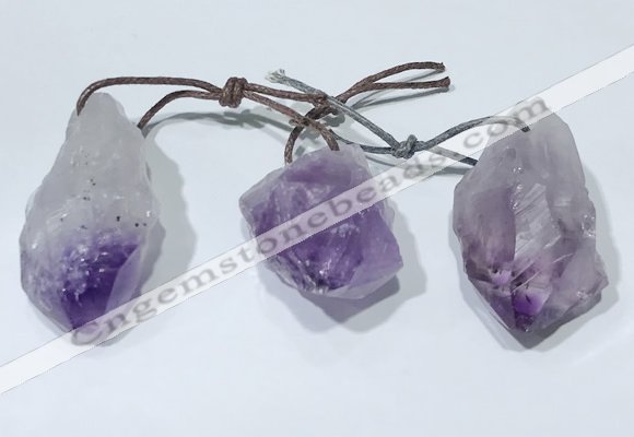 NGP9752 20*30mm-25*55mm freeform amethyst pendants wholesale