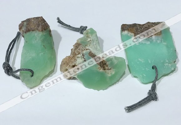 NGP9758 20*40mm-30*55mm freeform Australia chrysoprase pendants