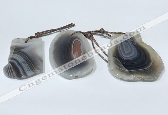 NGP9762 25*30mm-30*45mm freeform botswana agate pendants