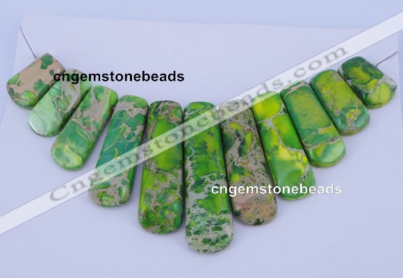 NGP98 Dyed imperial jasper gemstone pendants set jewelry wholesale