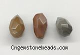 NGP9809 22*35mm - 25*40mm faceted nuggets agate pendants