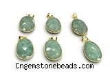 NGP9878 17*22mm faceted oval amazonite pendant