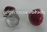 NGR01 18*25mm - 22*28mm faceted nuggets agate gemstone rings