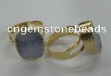 NGR07 13*18mm - 15*20mm freeform blue lace agate gemstone rings