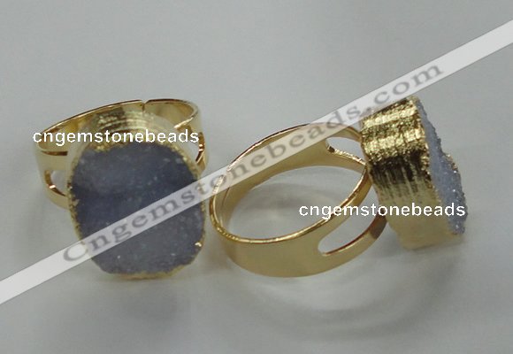 NGR07 13*18mm - 15*20mm freeform blue lace agate gemstone rings