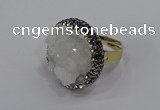 NGR1000 26mm - 28mm coin druzy quartz rings wholesale