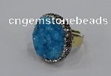 NGR1005 26mm - 28mm coin druzy quartz rings wholesale