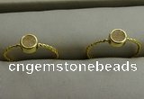 NGR1030 4mm coin plated druzy agate rings wholesale