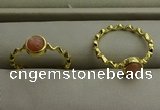 NGR1058 4mm coin moonstone gemstone rings wholesale