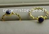 NGR1061 4mm coin lapis lazuli gemstone rings wholesale