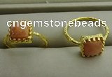 NGR1073 8*8mm square moonstone gemstone rings wholesale