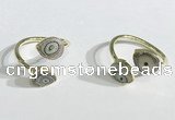 NGR1080 8*10mm flat droplet shell rings wholesale