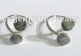 NGR1087 8mm faceted coin  labradorite gemstone rings wholesale