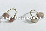 NGR1096 8*10mm faceted flat droplet moonstone rings wholesale